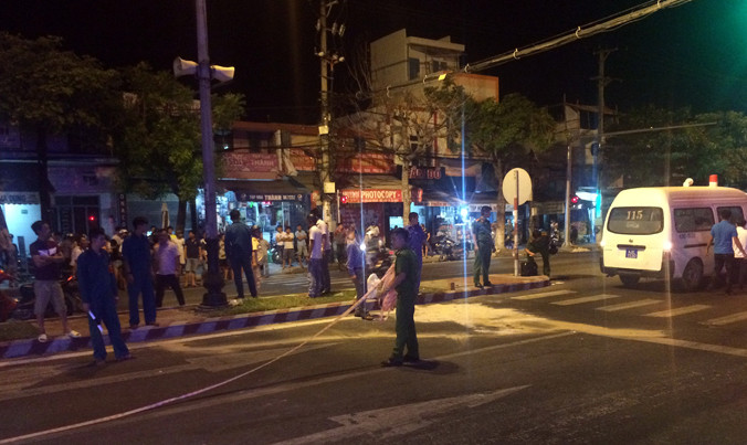 Hiện trường vụ tai nạn làm nam thanh niên tử vong.