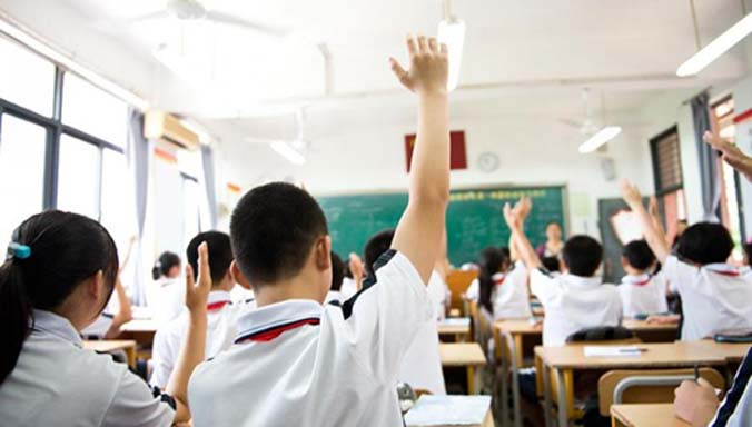Các học sinh trong một lớp học ở Trung Quốc. Ảnh minh họa: Chinanews.