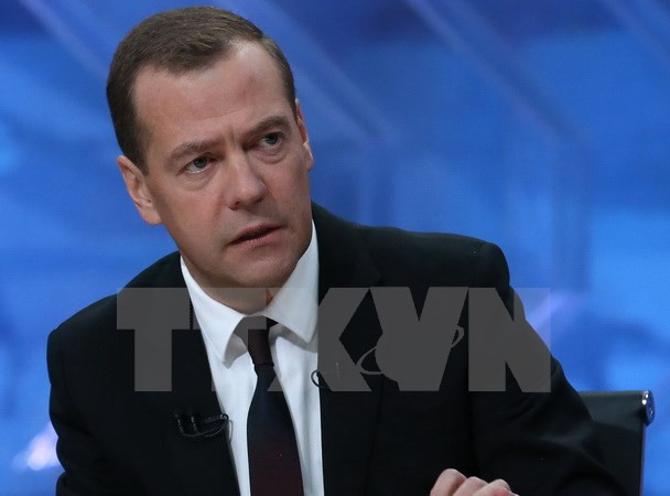 Thủ tướng Nga Dmitry Medvedev. (Nguồn: AFP/TTXVN)