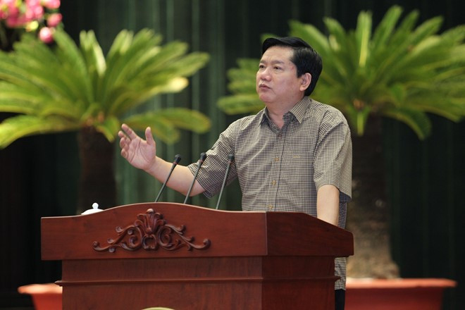 Bí thư Đinh La Thăng đề nghị Công an Thành phố phải quyết liệt hơn nữa trong việc trấn áp tội phạm - Ảnh: Châu Thành/Xing