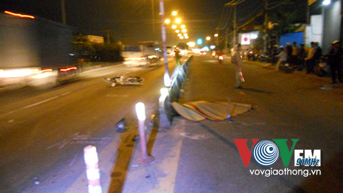 Hiện trường vụ tai nạn.