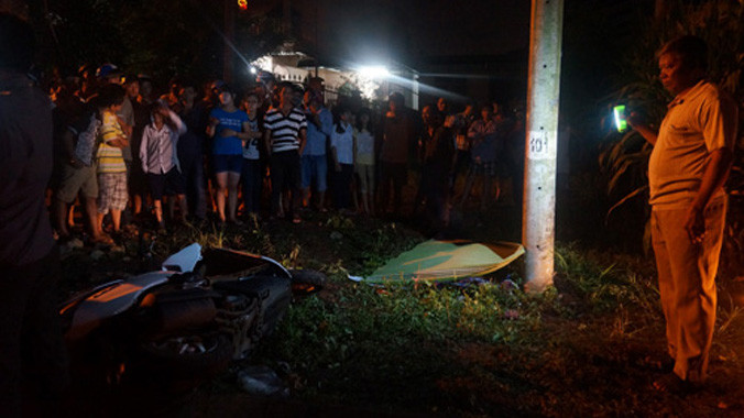 Hiện trường vụ tai nạn. Ảnh: T.Chương/Thanh Niên.