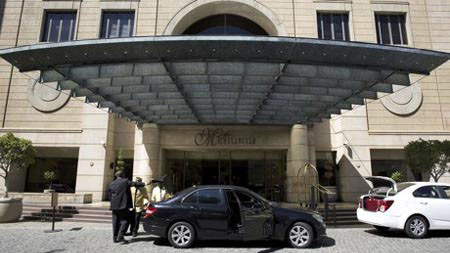 Khách sạn Michelangelo Towers ở vùng ngoại ô Sandton thuộc thủ đô Johannesburg của Nam Phi, nơi thi thể của Đại tá Patrick Karegeya được tìm thấy hôm 2/1.