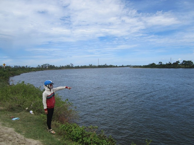 Đoạn sông nơi thi thể nam thanh niên được phát hiện