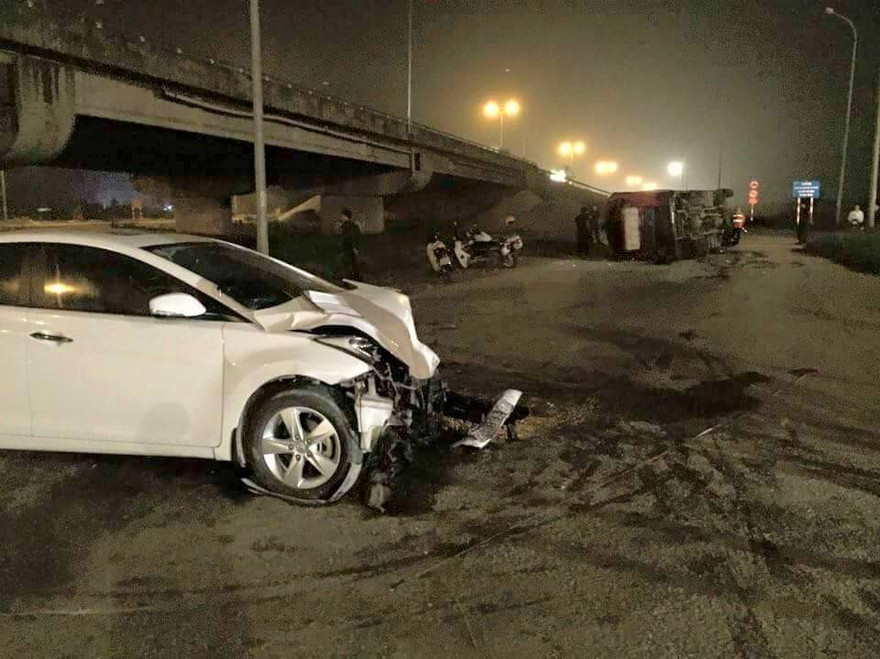 Hiện trường vụ tai nạn.