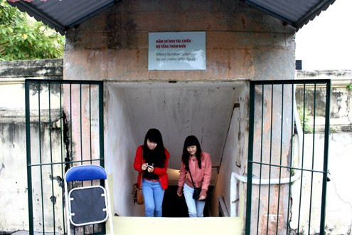 Lối vào hầm chỉ huy Tác chiến T1. Ảnh: Bá Đô.