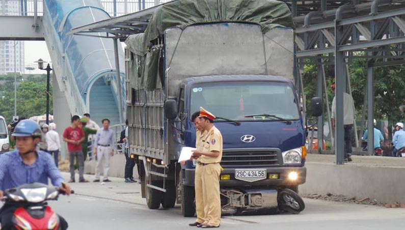 Hiện trường vụ tai nạn.