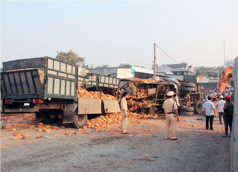 Hiện trường vụ tai nạn.