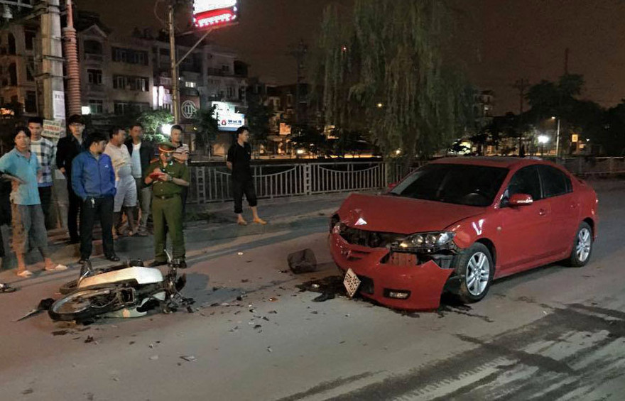 Hiện trường vụ tai nạn.