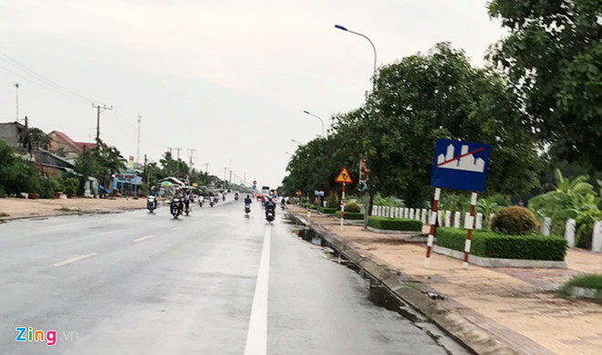 Đoạn đường xảy ra tai nạn. Ảnh: Nhật Tân.