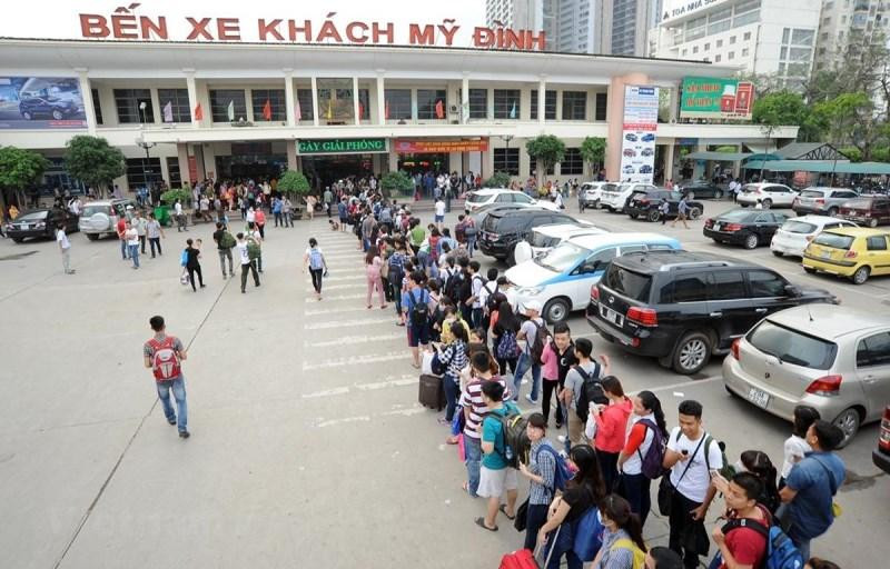 Bến xe Mỹ Đình ở phía Tây Hà Nội