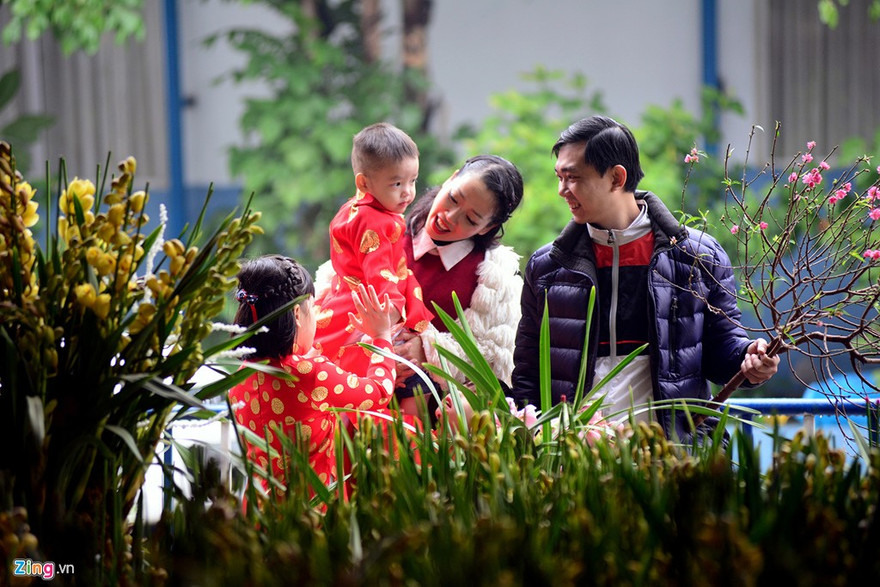 Ngày 30/1, nhiều gia đình đã đến các khu chợ, trung tâm mua sắm như Hàng Lược, Hội chợ xuân tại Triển lãm Giảng Võ (Hà Nội) để mua sắm Tết.