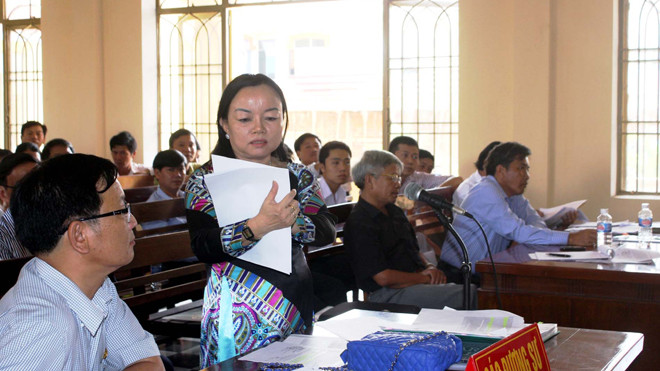 Đại diện Cty đưa ra các bằng chứng tại phiên tòa