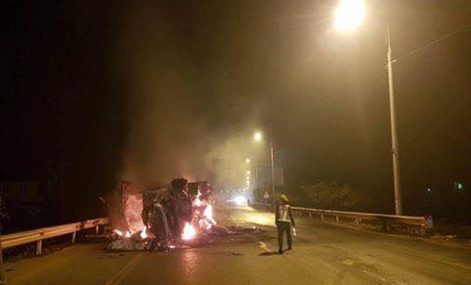 Hiện trường vụ cháy. Ảnh: Chu Thắng.