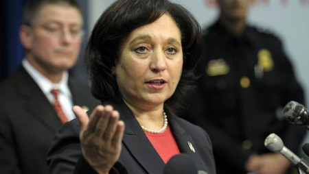 Bà Michele Leonhart sẽ rời nhiệm sở trong tháng 5. Ảnh: AP.