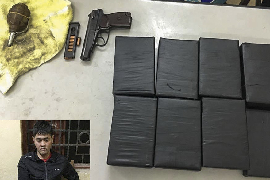 Đối tượng Thái Anh cùng tang vật bị thu giữ.