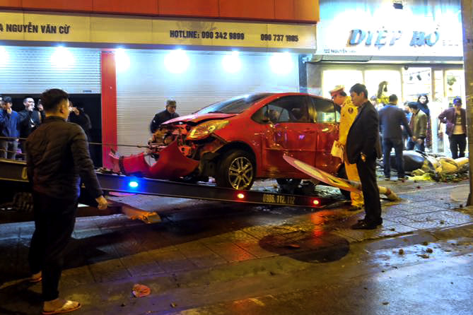 Hiện trường vụ tai nạn.