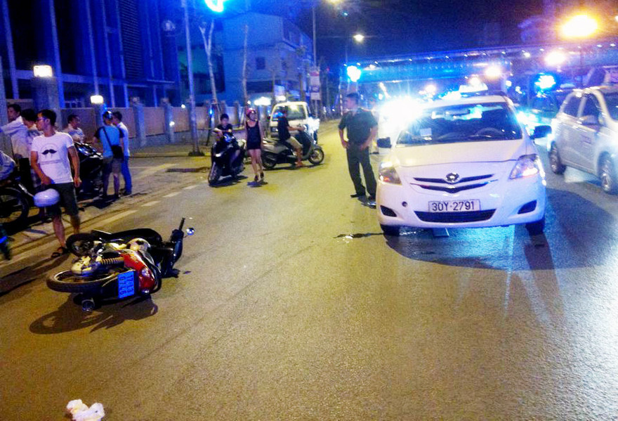 Hiện trường vụ tai nạn.