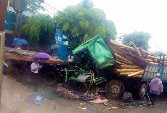 Hiện trường vụ tai nạn. Ảnh: CTV.