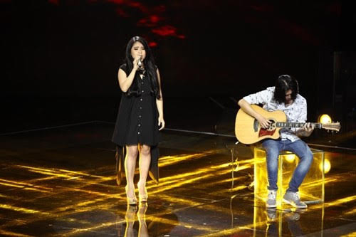 Kiều Anh trong đêm bán kết Giọng hát Việt tối 6/9.