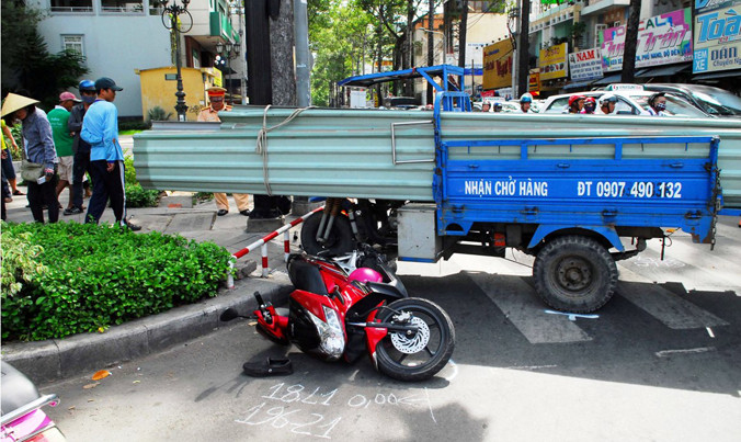 Hiện trường tai nạn.