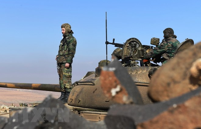 Binh sỹ quân đội Chính phủ Syria. (Nguồn: AFP/TTXVN)