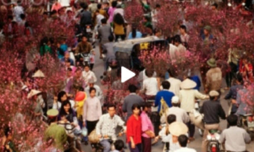 Hình ảnh khó quên ở chợ hoa Tết thời bao cấp.