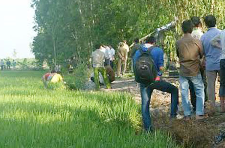 Hiện trường nơi phát hiện thi thể chị HTP.