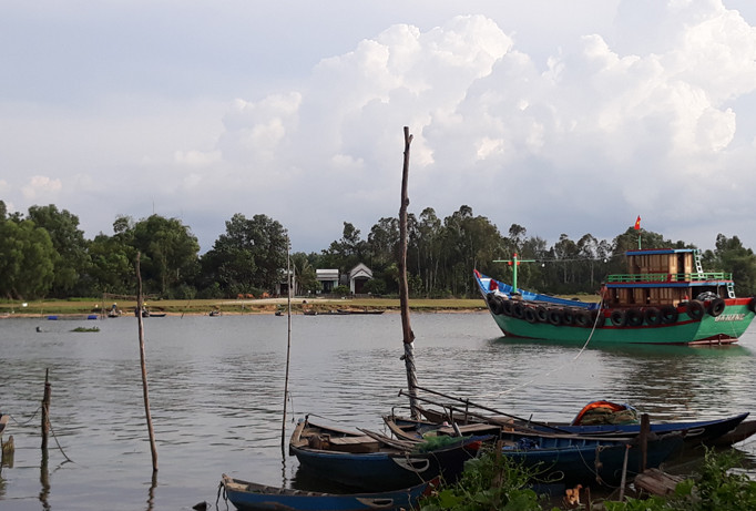 Đoạn sông nơi em V. bị đuối nước.