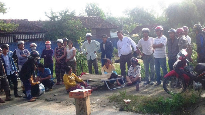 Hiện trường vụ tai nạn. Ảnh CTV.