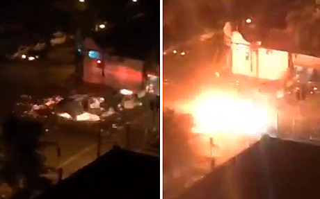 Chiếc trực thăng đã xoay tròn nhiều lần trước khi phát nổ.