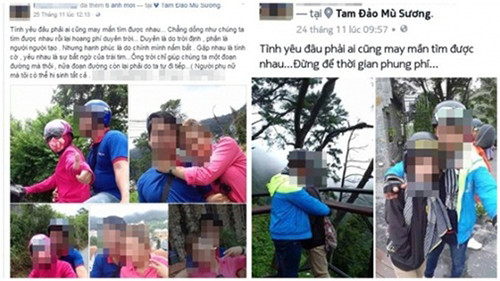 Hình ảnh thân mật của phượt thủ với nhiều cô gái.