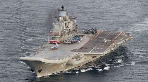Tàu sân bay Đô đốc Kuznetsov của Hải quân Nga. Ảnh: Reuters.