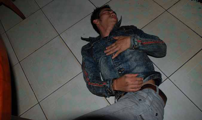 Đối tượng Phan Vũ Minh có biểu hiện ngáo đá tại cơ quan công an.