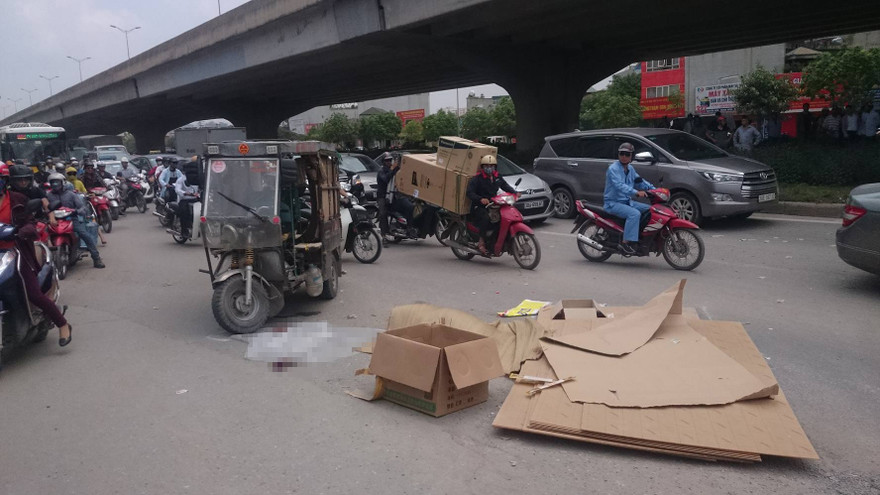 Hiện trường vụ tai nạn.