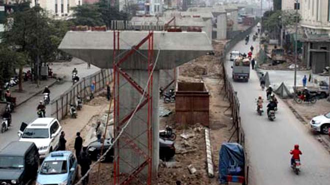 Dự án đường sắt đô thị: Lập rào chắn, phân luồng thi công