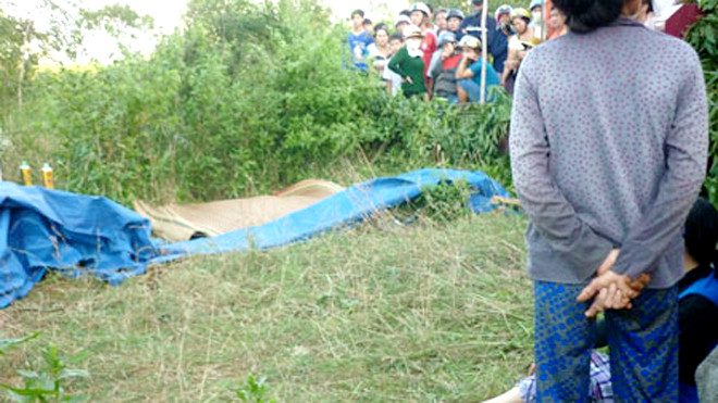 Hiện trường nơi tìm thấy xác bà T.