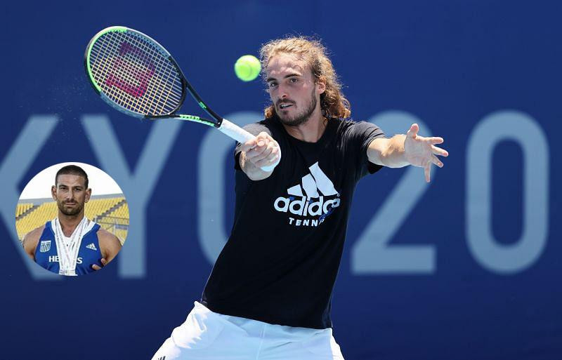 Stefanos Tsitsipas và HLV Fiotakis (ảnh nhỏ)