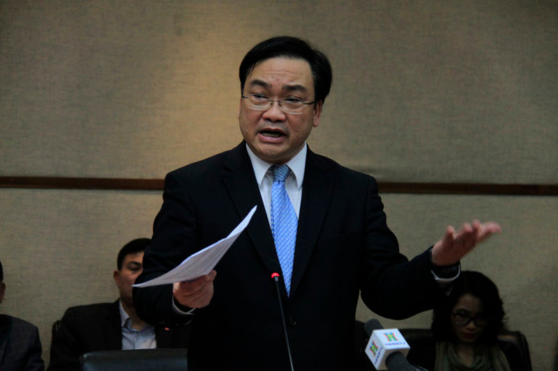 Bí thư Thành ủy Hà Nội Hoàng Trung Hải. Ảnh: Trường Phong