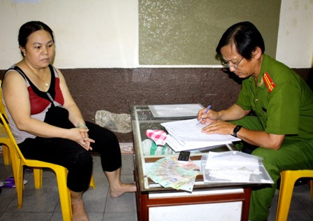 Cơ quan công an lấy lời khai bà Mai Thị Đào