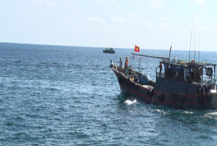 Nhiều tàu đánh cá của ngư dân được huy động tham gia hỗ trợ tìm kiếm máy bay CASA-212.