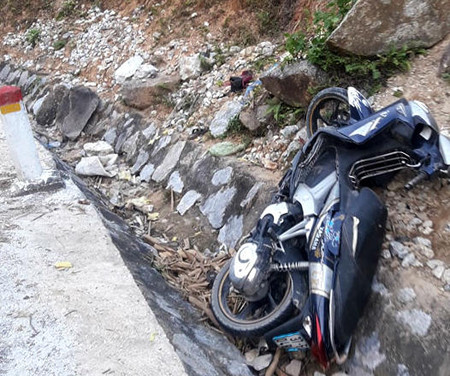 Xe máy của nạn nhân.