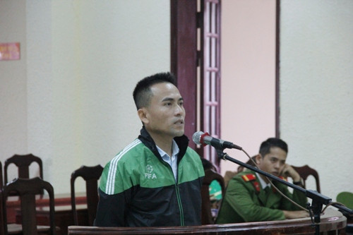 Bị cáo Mai Chiến Thắng tại phiên tòa sáng 29/11/2017. Ảnh: N.V