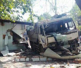 Hiện trường vụ tai nạn.