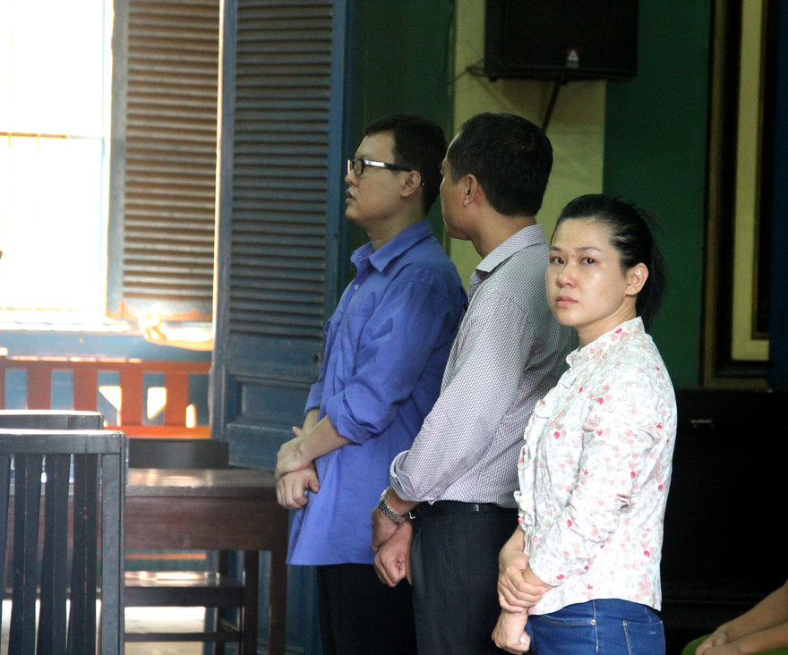 3 bị cáo bị cáo tại tòa. Ảnh: Tân Châu