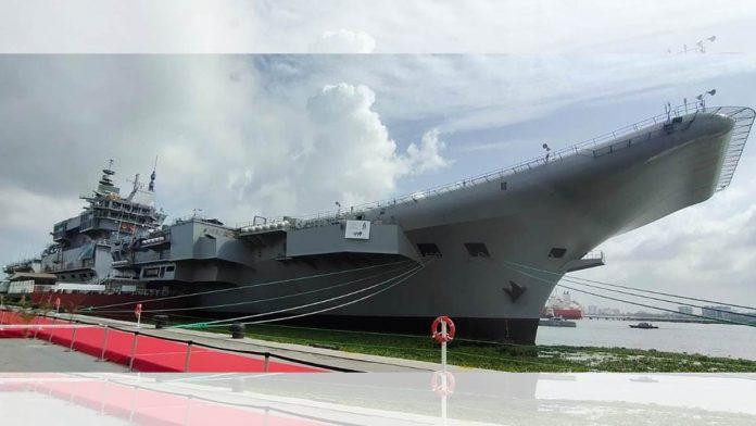Tàu sân bay INS Vikrant của Ấn Độ. (Ảnh: Print)