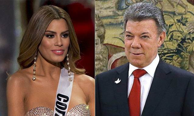 Hoa hậu 'hụt' Ariadna Gutierrez và ông Juan Manuel Santos