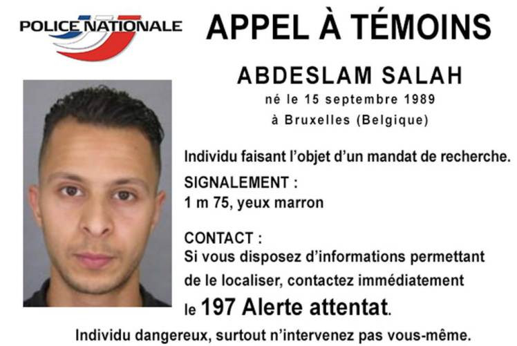 Salah Abdeslam đang bị truy nã gắt gao.