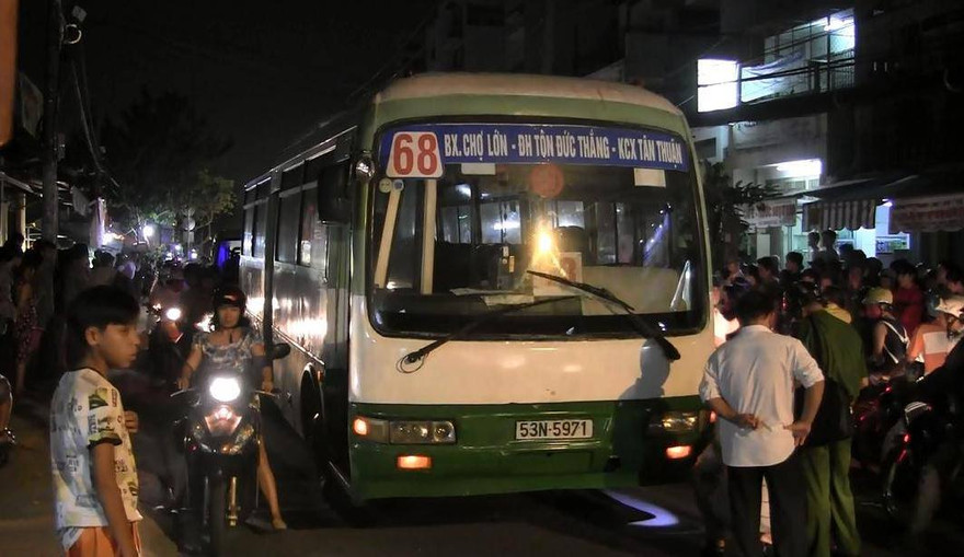 Hiện trường vụ tai nạn.