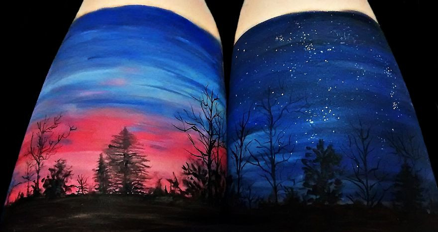 Nữ hoạ sĩ biến cơ thể mình thành những bức tranh đẹp mê hồn